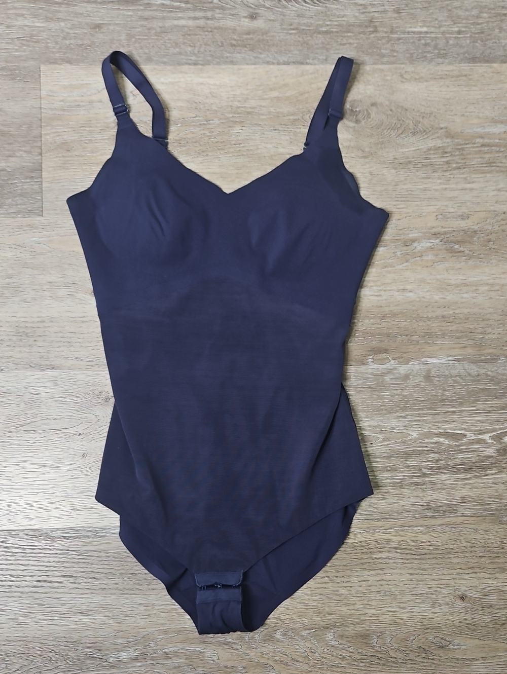 Honeylove Navy One-Piece Cami Shapewear Body Suit with Adjustable Straps Small